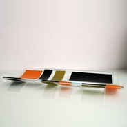 Bandeja  - Bandeja en Vidrio, rectangular 45 x 20 cm
