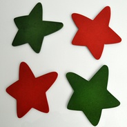 Portavasos Estrella - Set de 4 portavasos en Madera en forma de estrella