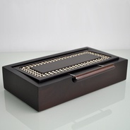 Caja Mancornas y anillos - Práctica Caja en madera con caña flecha, para guardar mancornas y/o anillos