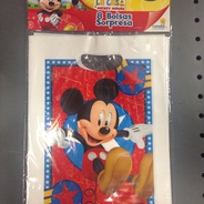 Bolsas para sorpresas Mickey Mouse - Empaca las mas divertidas sorpresas en bolsas de Mickey Mouse.
Paquete por 20 unidades. 
