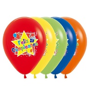Bomba Feliz Cumpleaños R12 - Decora tu fiesta con estos lindos globos surtidos de Feliz Cumpleaños. Colores: rojo, amarillo, verde lima, azul rey, naranja.
Paquete por 20 unidades. 
