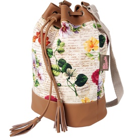 Tula Azalea beige - Puedes usarla como tipo manos libres con la cargadora larga, o como tipo morral solo ajustando la cargadora en el mosquetón redondo.
es perfecto para cualquier ocasión
