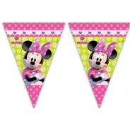 Banderas metalizadas Minnie Mouse - Decora tu fiesta con estas lindas banderas de Minnie Mouse. 
Tamaño 3.6m X 1m. 
