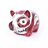 Alcancia Tripas - Alcancia de cerámica pintada a mano. 