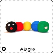 Alegre - Gusano sonajero para estimular  la visión, el oído, el tacto  y el gateo.