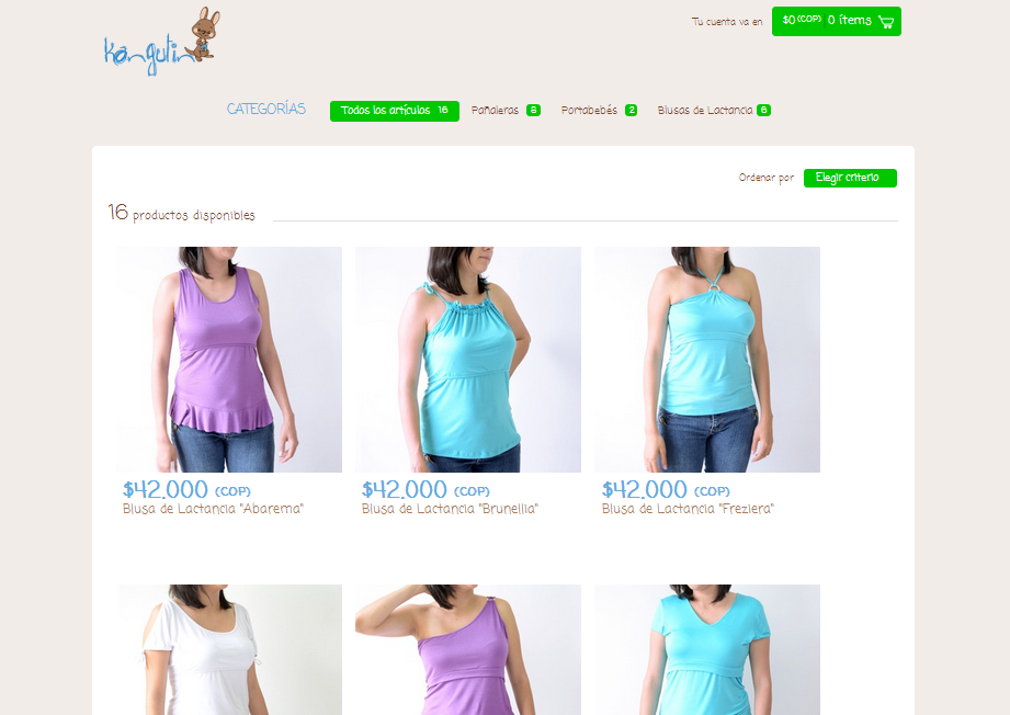 Kangutin: Portabebés, fulares, pañaleras, blusas y accesorios